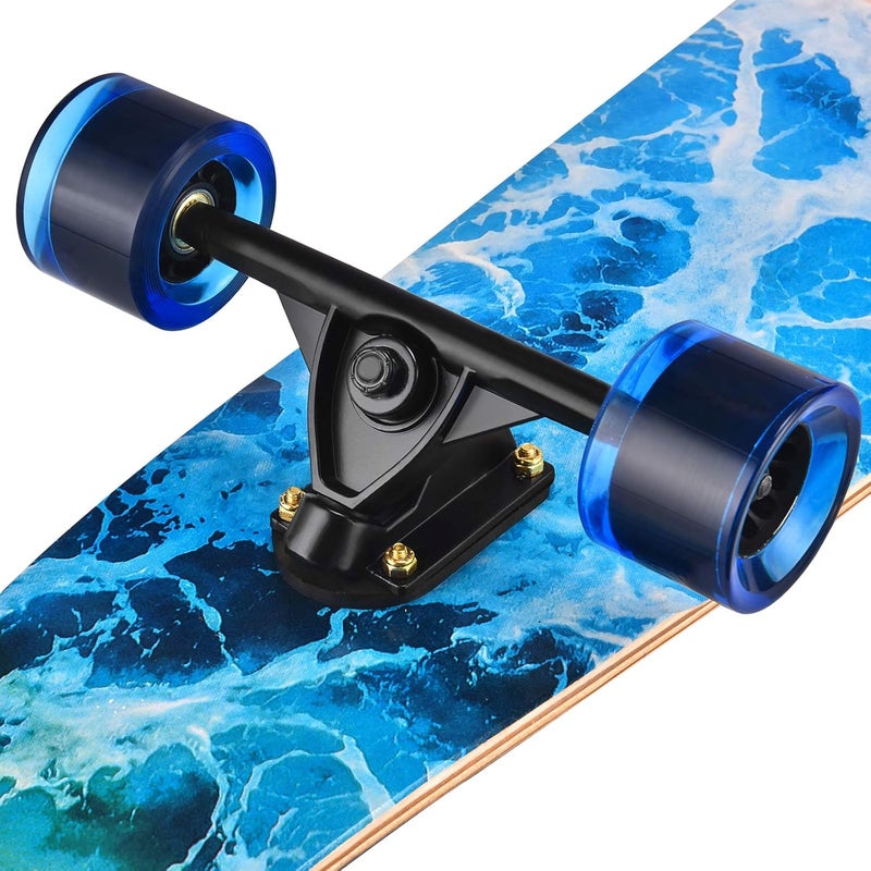 Seething 42 Inch Longboard Skateboard Complete Cruiser Pintail,The Original Artisan Maple Skateboard Cruiser Pintail for Cruising, Carving, Free-Style and Downhill - Image 4